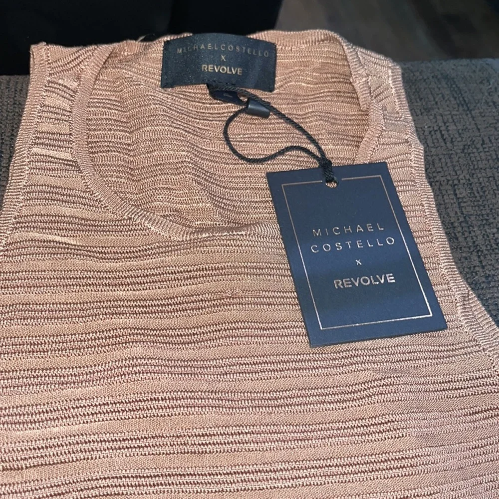 x REVOLVE Athena Midi Dress in MushroomMichael Costello size XS - Picture 7 of 9